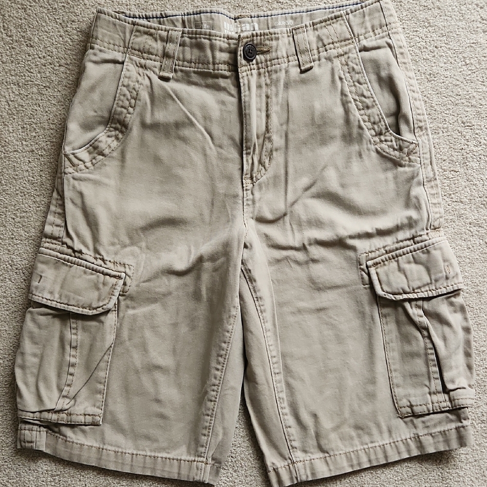 Urban Pipeline Boys 14 Reg Khaki Cargo Messenger Length Shorts